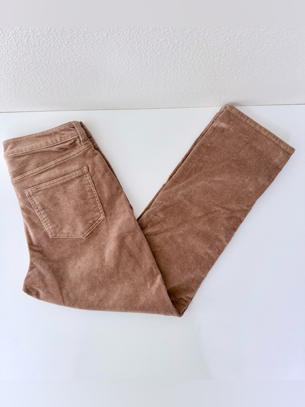 Quince Organic Stretch Corduroy Straight Leg Pants Warm Brown Size 10